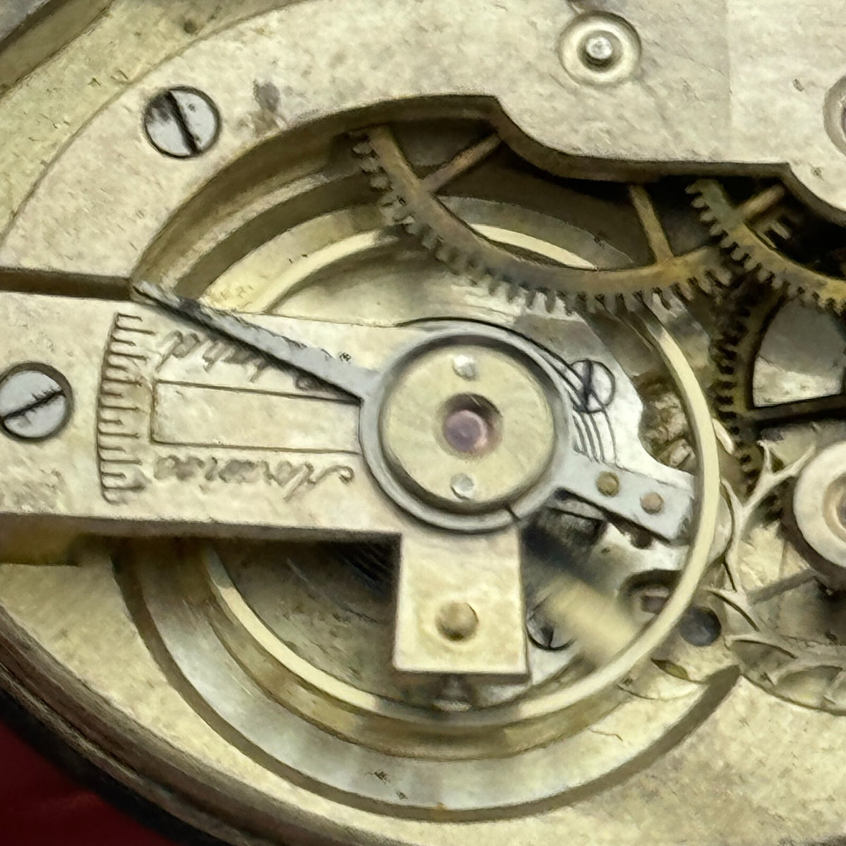 Unidentified Open Face Swiss Balance Ok Pocket Watch Movement Parts 42.5mm