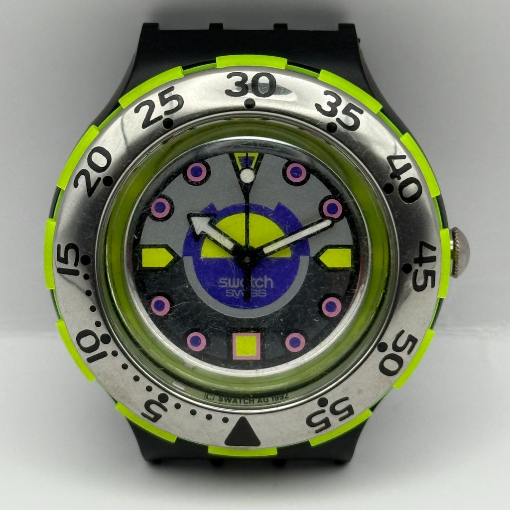 Vintage Swatch Scuba 200 Watch SDB103 Bombola 1992 ETA Quartz Swiss 40mm Parts 