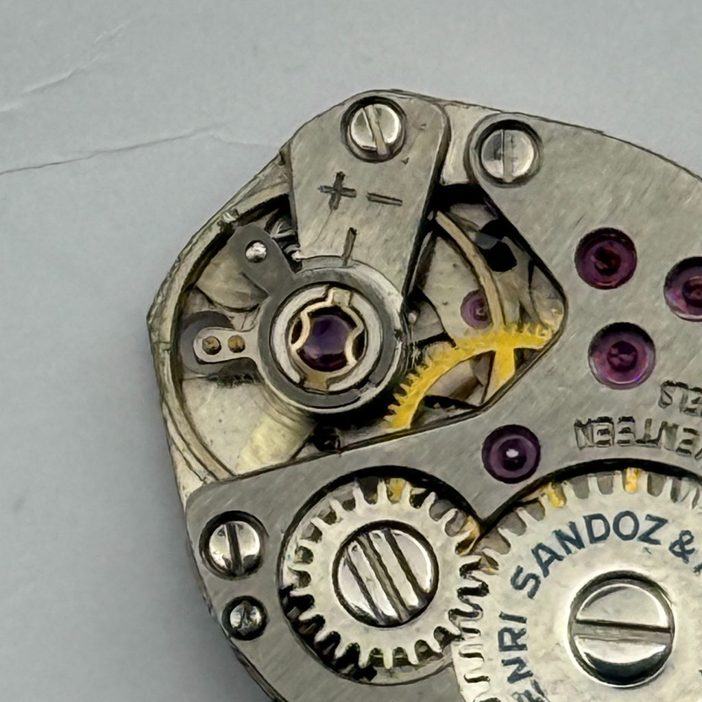 FHF 69 Watch Movement Everite 17 Jewels Swiss Manual Wind Parts Repair 15.3mm