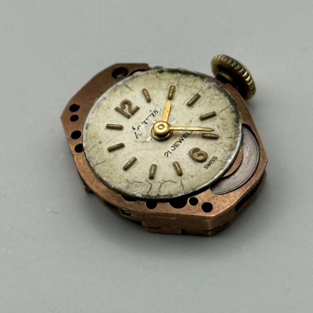 FEF 370 Watch Movement Accurist 21 Jewels Swiss Manual Wind Parts Repair 15.1mm