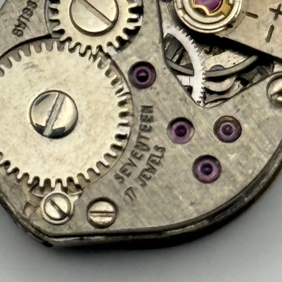 FHF Watch Movement 17 Jewels Swiss Manual Wind Vintage Parts Repair 9mm