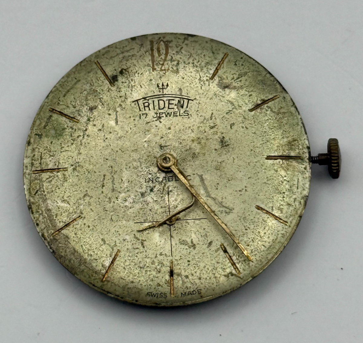 FHF 76 Watch Movement - Trident - For Parts / Repair - 23.5mm