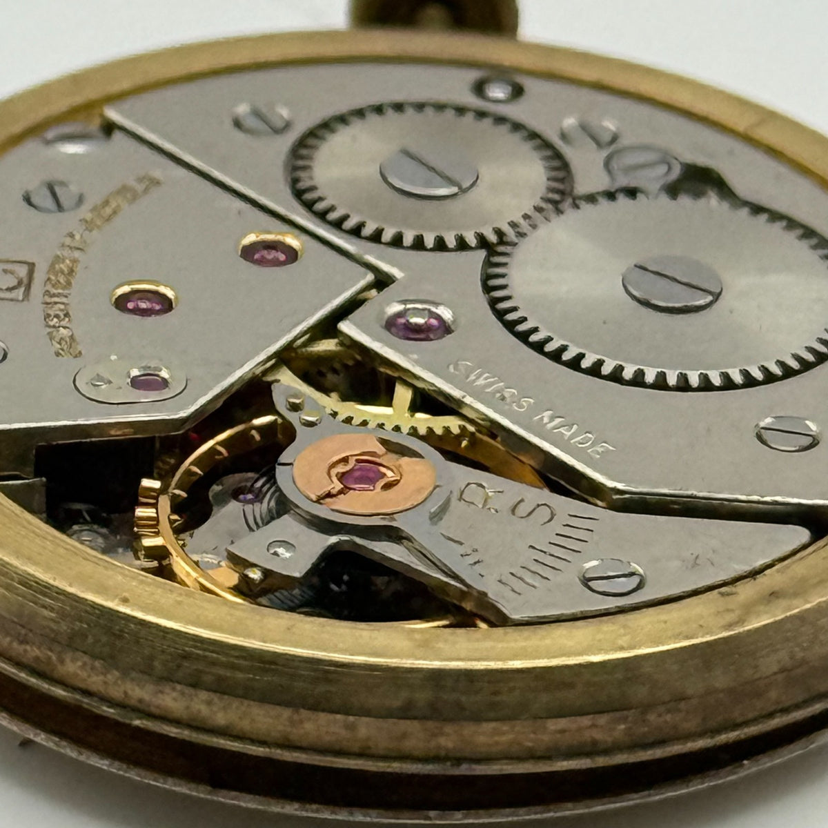 Felsa 398 Watch Movement - Trebex - Running - For Parts / Repair - 32.6mm