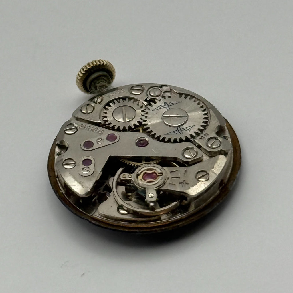 FHF 34-21 Watch Movement - Rotary Blue Dial Ladies 17.2m - For Parts / Repair