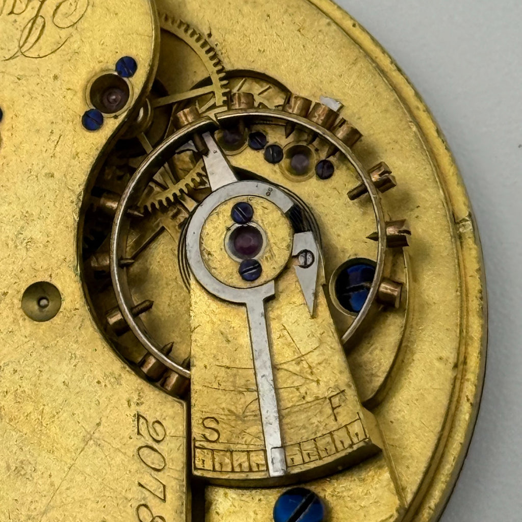English Lever Pocket Watch Movement - James Whittle Blackburn - Parts / Repair