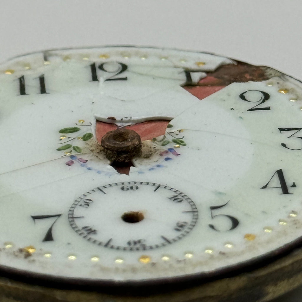 Cylinder Escapement Pocket Watch Movement - Unidentified - Parts / Repair 40mm