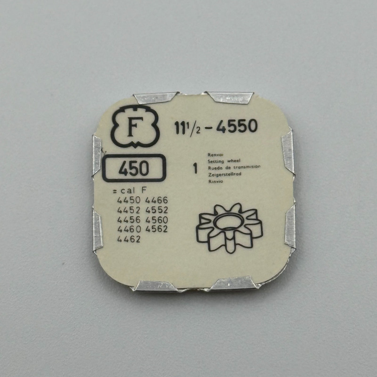 Felsa 4550 Setting Wheel - 11 1/2 - 450 - New Old Stock - Watch Parts