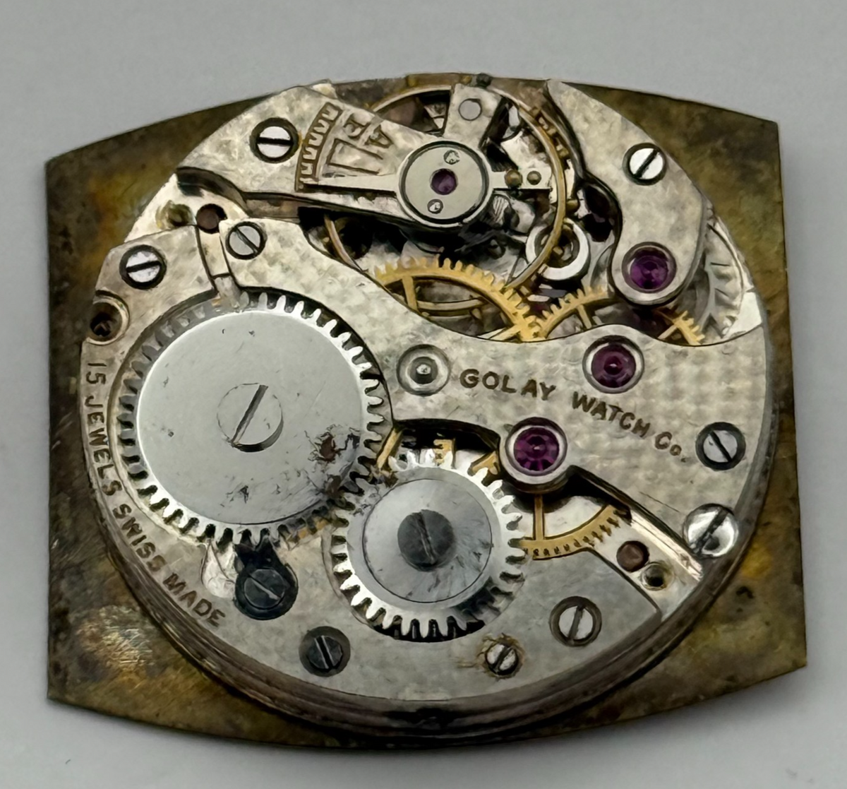 Art Deco Golay Watch Co Watch Movement - For Parts / Repair - 21.4mm