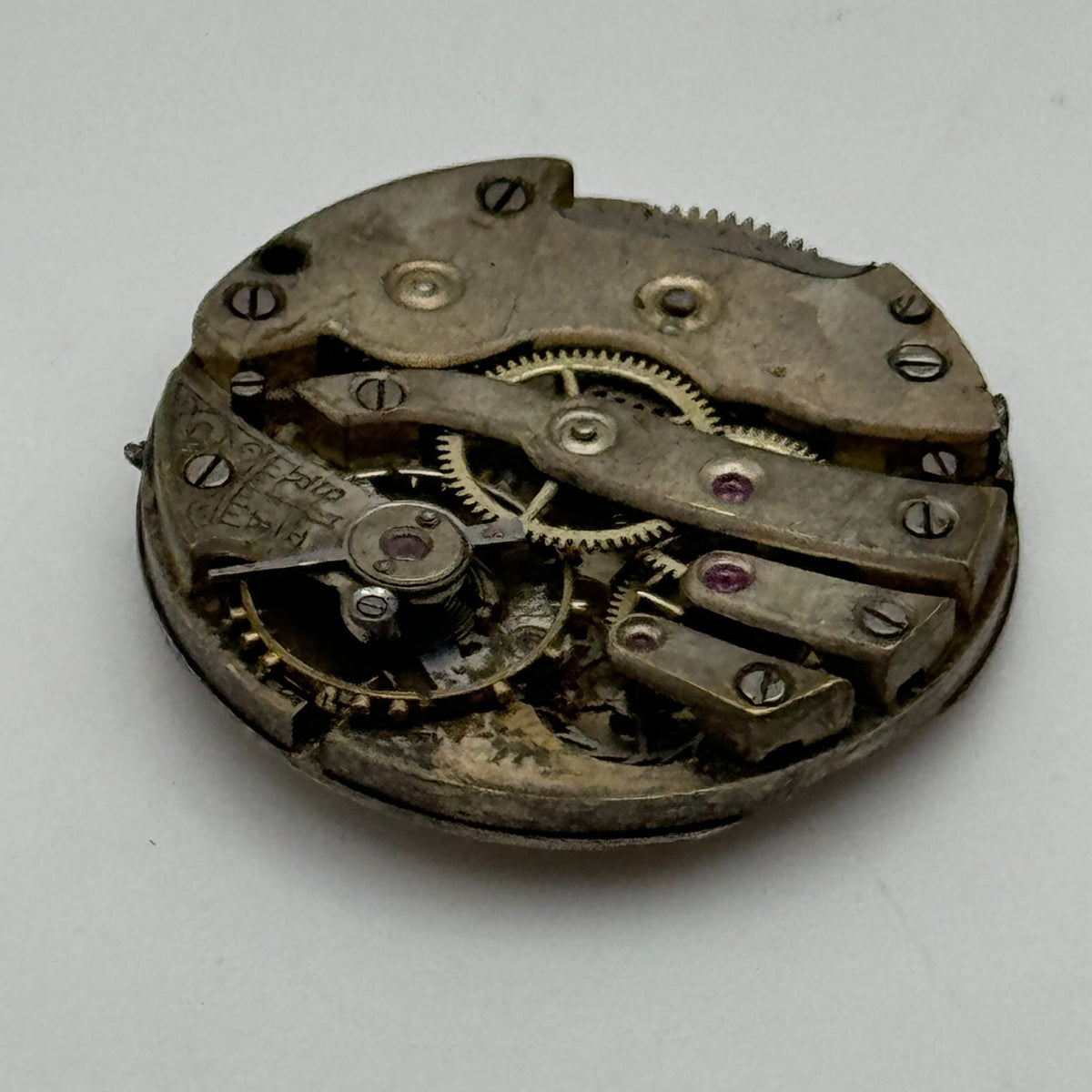 Pistol Watch Movement Vintage Swiss Manual Wind Parts Repair 23.6mm
