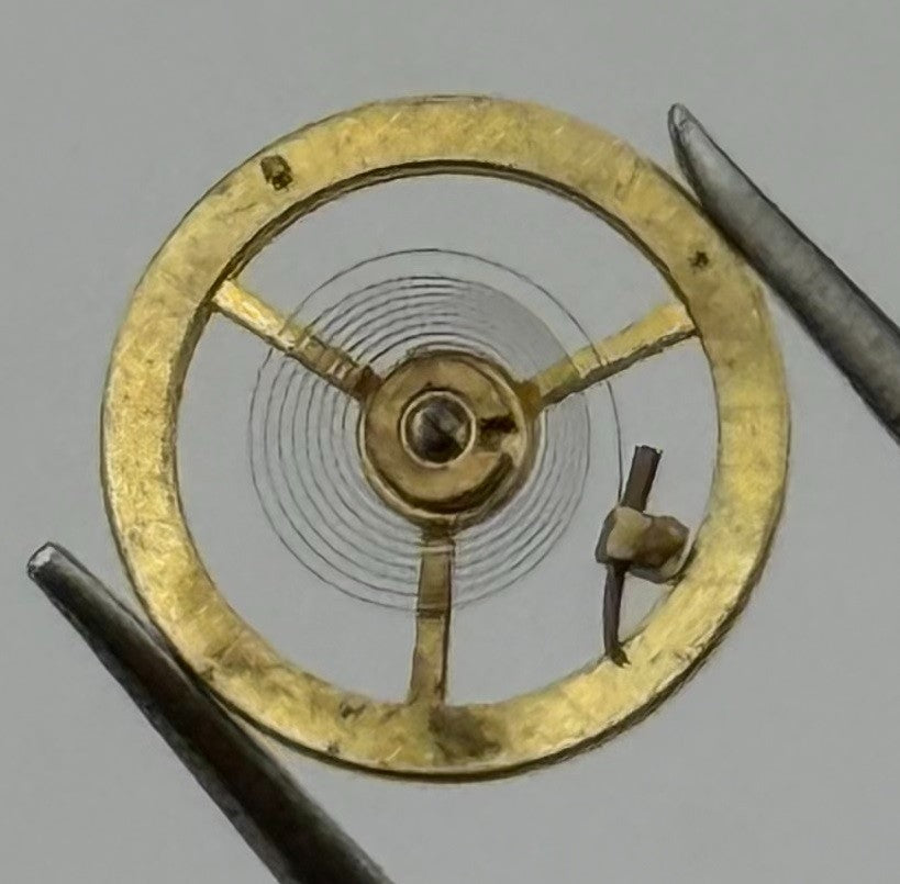 AS 1037 Balance Wheel Complete And Spring 5¼''' Watch Movement Parts NOS