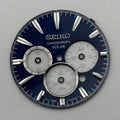 Seiko V178-0EB8 Watch Dial Chronograph Solar Blue Spare Parts Repair 33.1mm
