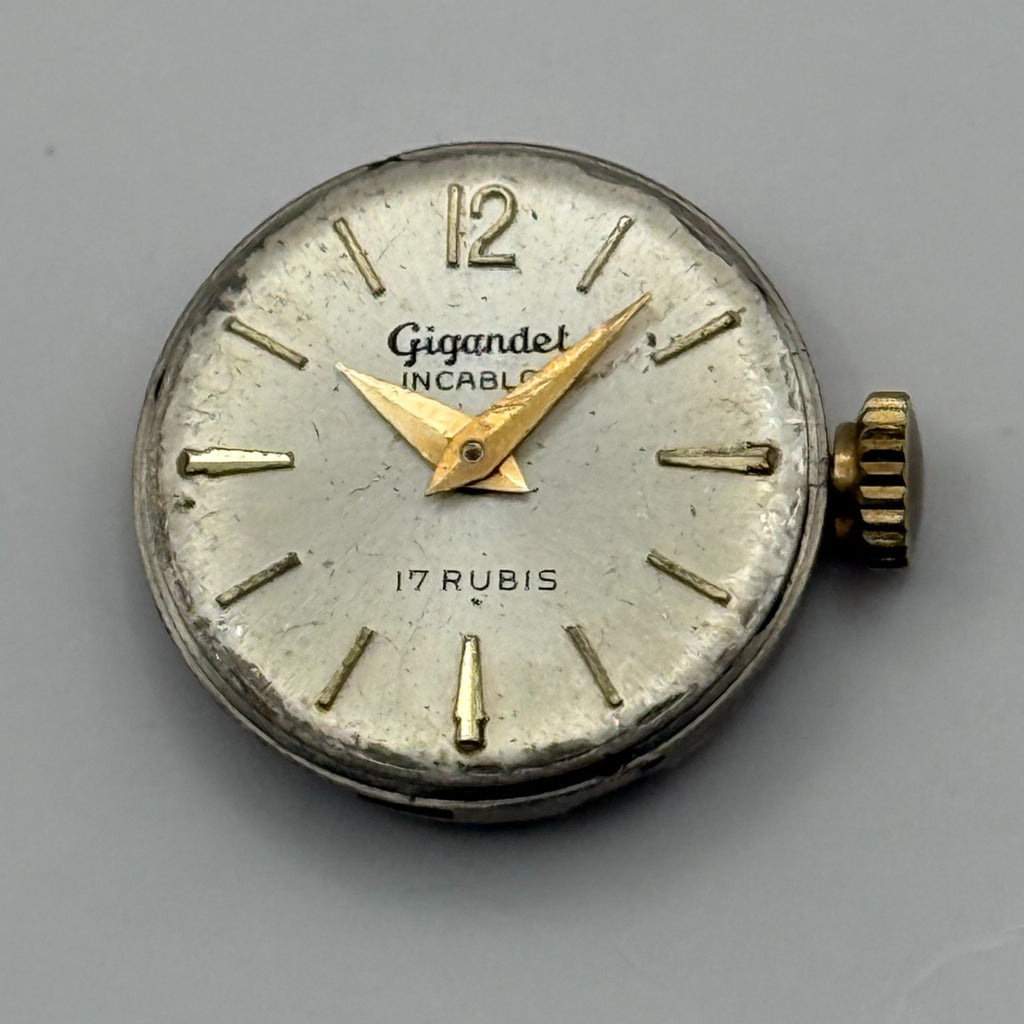 FHF 34 Watch Movement Gigandet Incabloc 17 Rubis Ladies Manual Wind Parts 17.4mm