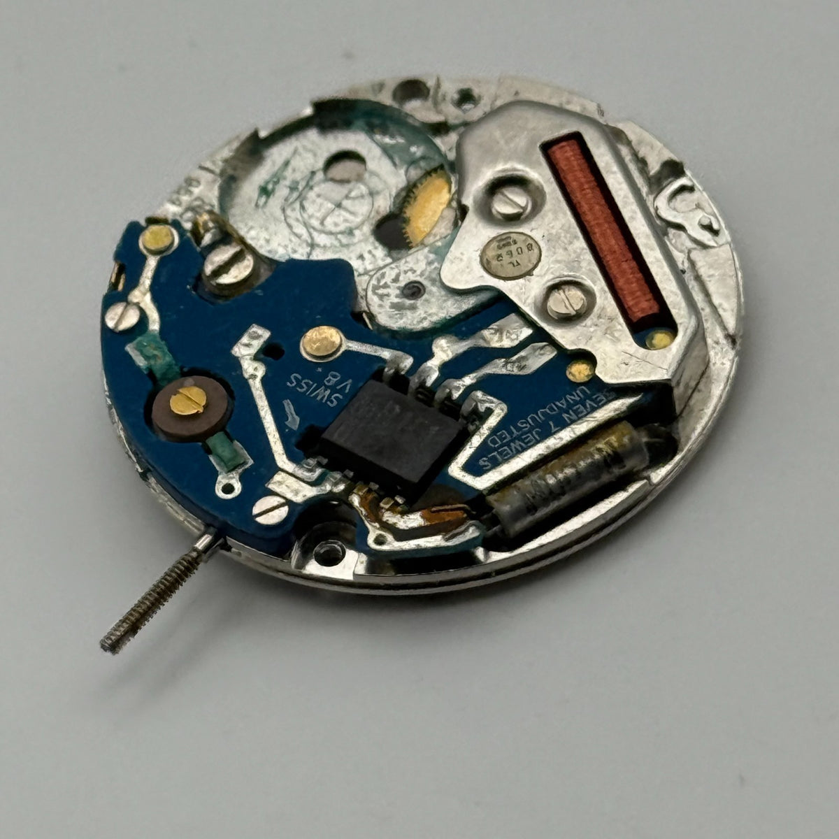 ETA 954.111 Watch Movement Quartz Swiss Date 7 Jewels Parts Repair Untested 26mm