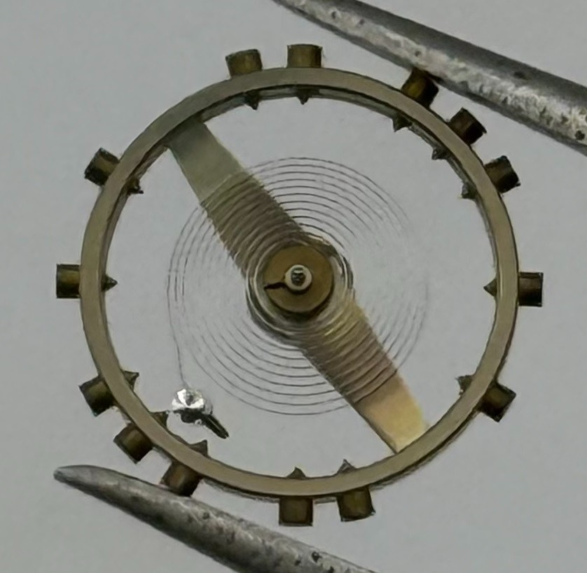 NFT 38 Balance Wheel Complete And Spring Progress Watch Movement Parts NOS