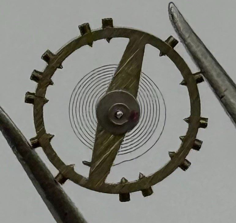 FHF 34-21 Balance Wheel Complete And Spring 7¾’’’ 359 Watch Movement Parts NOS