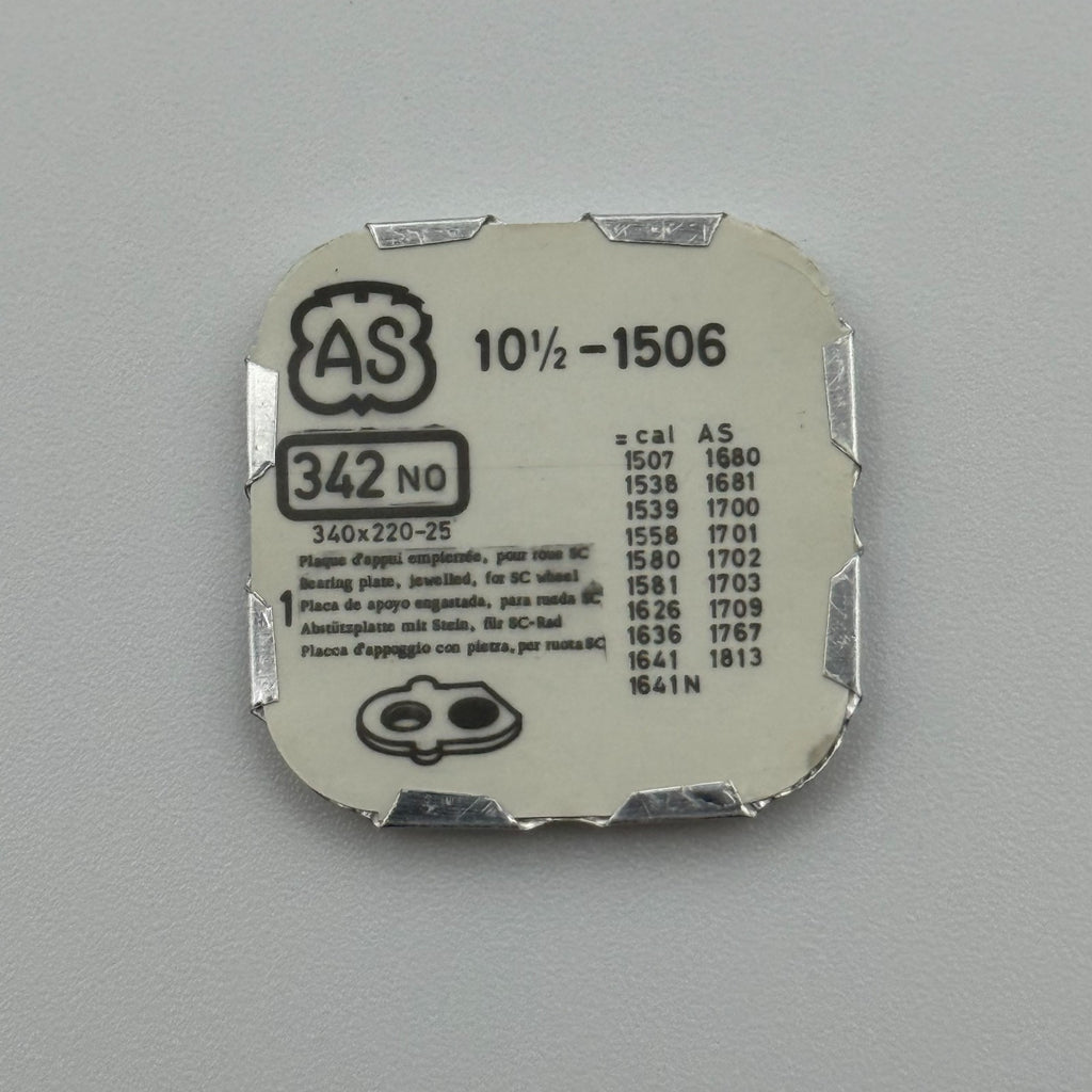 AS 1506 Bearing Plate - 10 1/2 - 342 - New Old Stock - Watch Parts