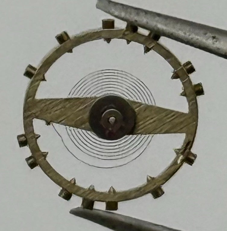 Derby 40 Balance Wheel Complete And Spring 8¾’’’  102 M Watch Movement Parts NOS