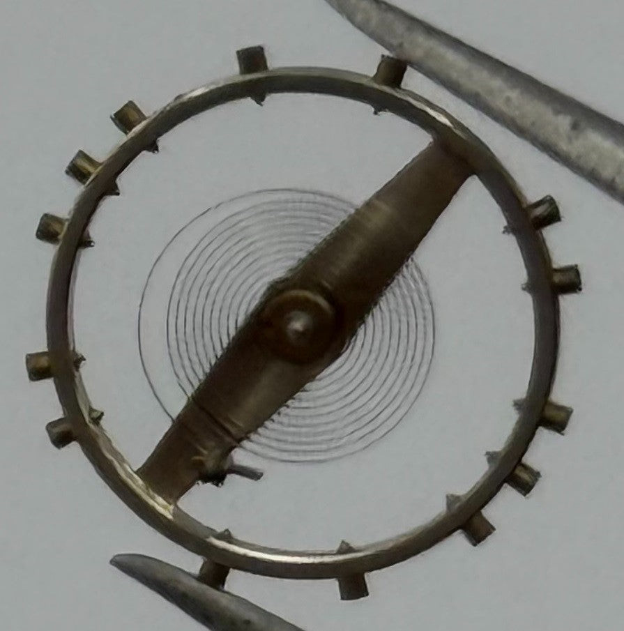 Peseux 320 330 Balance Wheel Complete And Spring 454 M Watch Movement Parts NOS