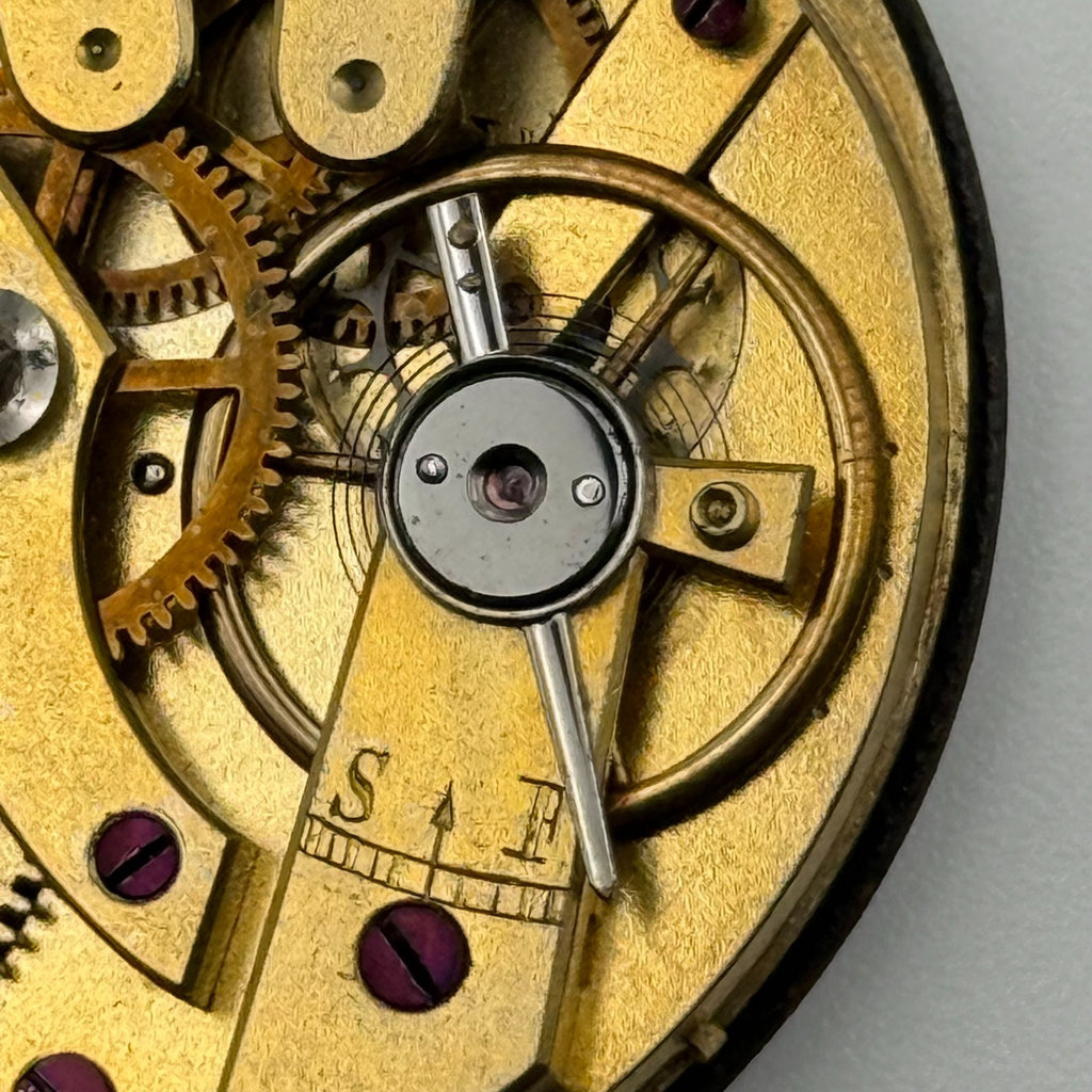 Cylinder Pocket Watch Movement - Unidentified - Antique Parts / Repair - 37.3mm