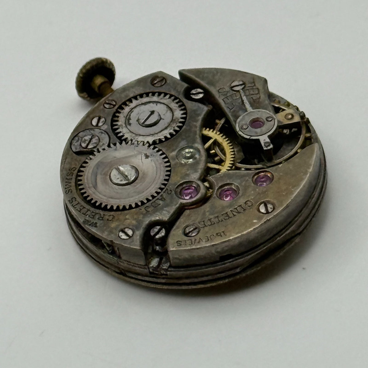 Cretets Watch Movement Ginette Swiss 16 Jewels Manual Wind Parts Repair 21.3mm