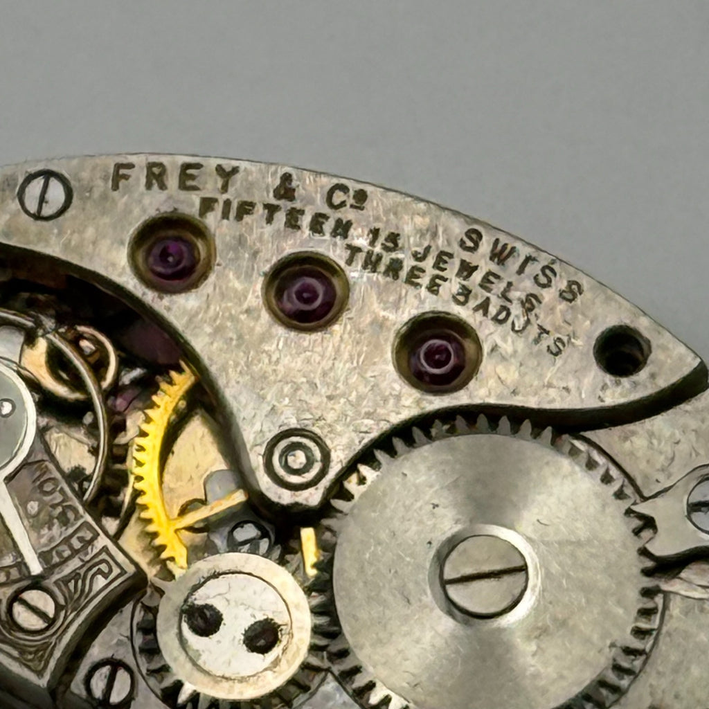 Frey & Co Watch Movement Running Grenad 15J Swiss Manual Wind Parts 14.7mm