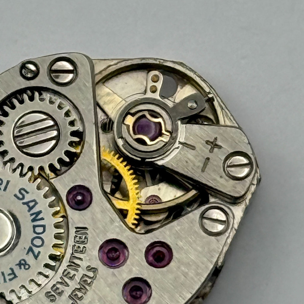 FHF 69 Watch Movement Everite 17 Jewels Swiss Manual Wind Parts Repair 15.3mm