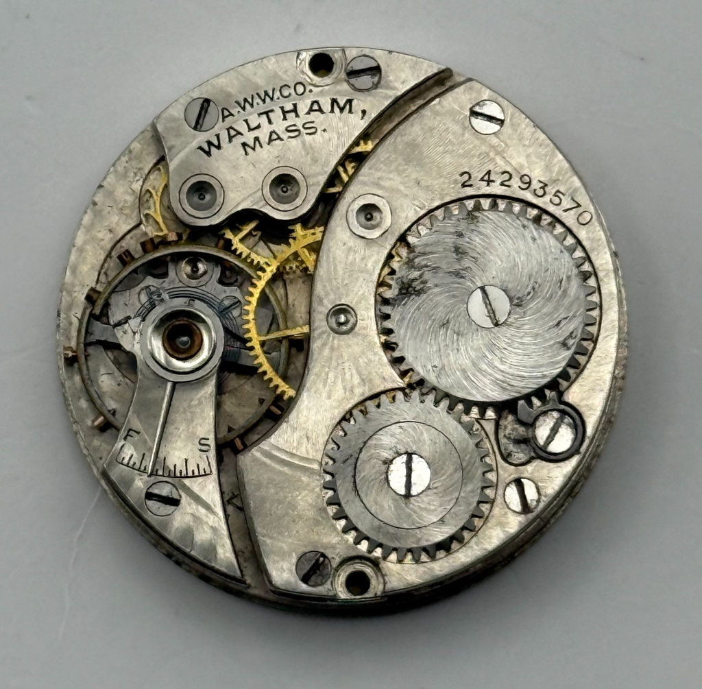 Waltham Grade 510 Watch Movement Model 1912 American Antique 6/0s Parts Repair