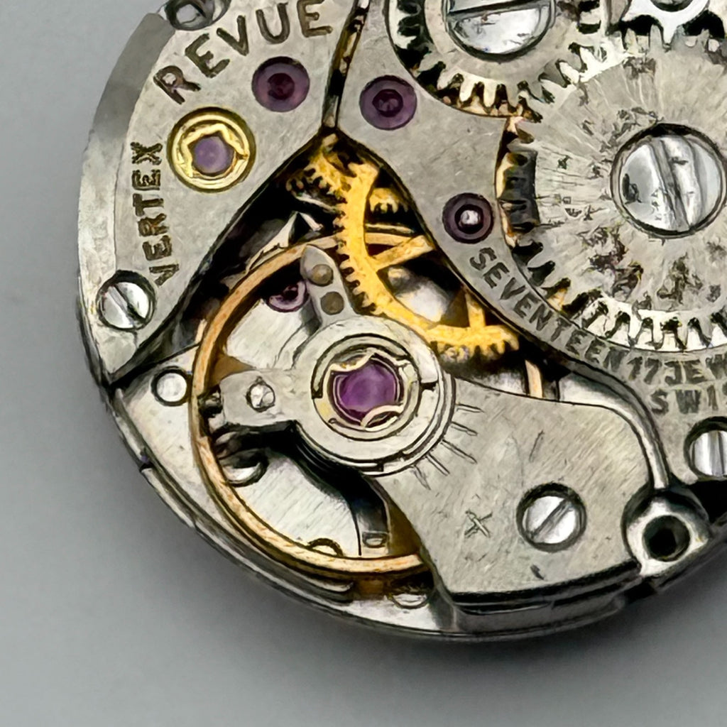 MSR D1 Watch Movement Vertex Revue 17 Jewels Swiss Manual Wind Parts 15.1mm