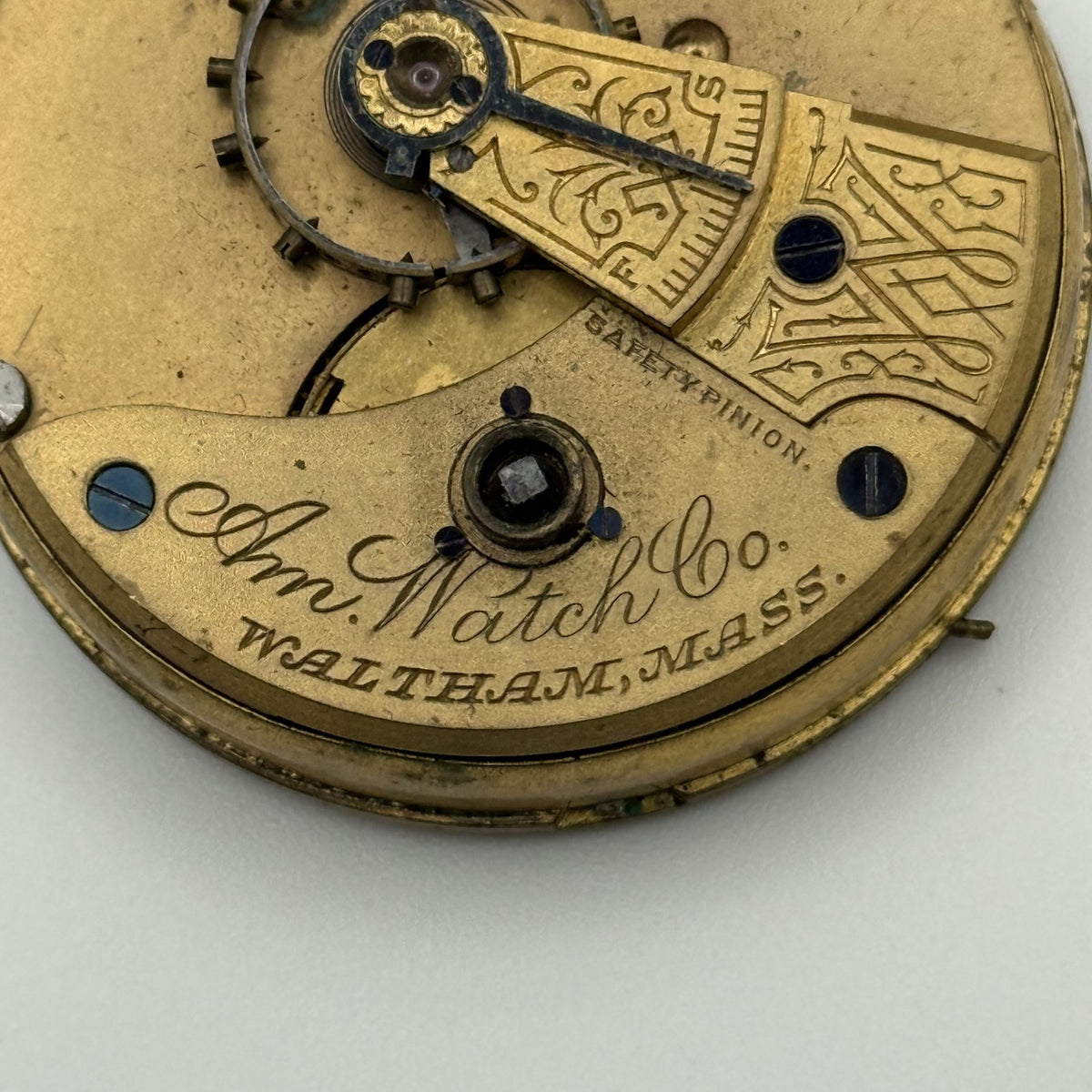 Waltham Export Watch Movement Model 1883 Key Wind 7J American Antique 18s Parts