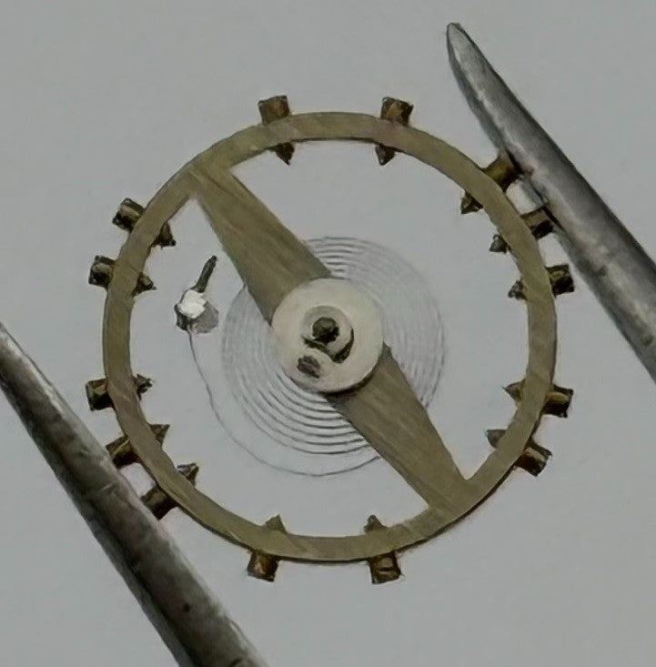 ETA 2412 Balance Wheel Complete And Spring Renata 1413 Watch Movement Parts NOS