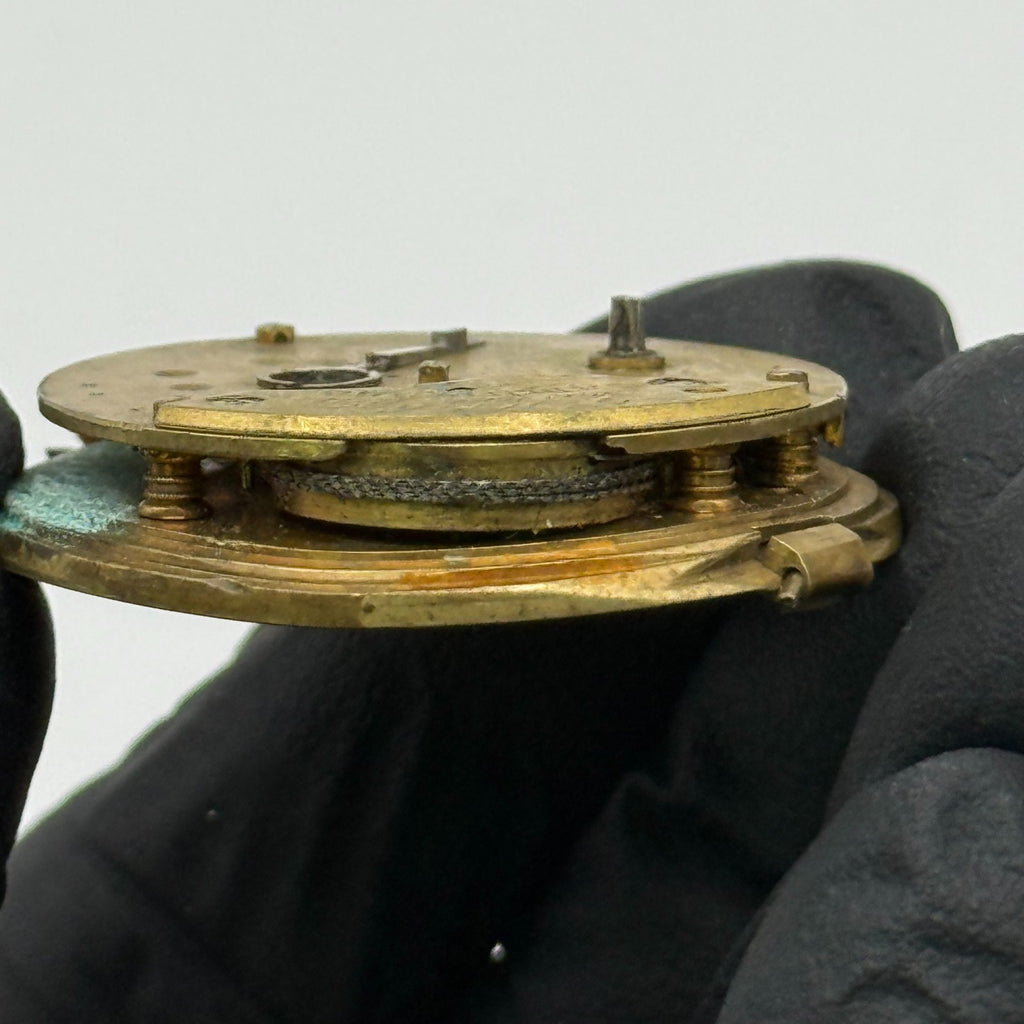 English Lever Fusee Pocket Watch Movement - G.H. Roc Cambridge - Parts / Repair