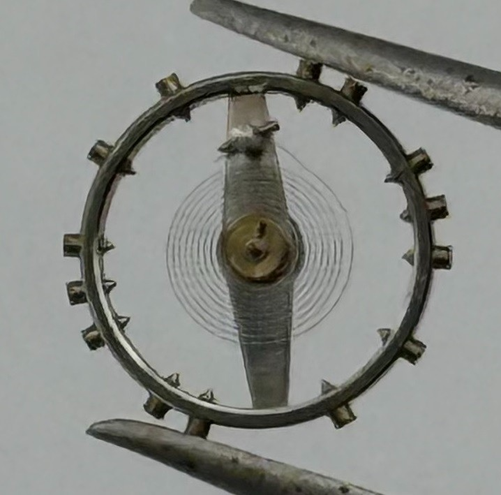 ETA 2412 Balance Wheel Complete And Spring 6¾’’’ 1257 M Watch Movement Parts NOS