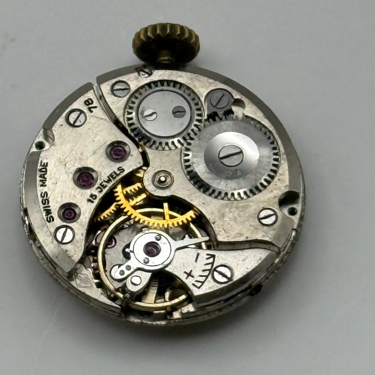Revue 78 Watch Movement Limit 15 Jewels Swiss Manual Wind Parts Repair 19.7mm