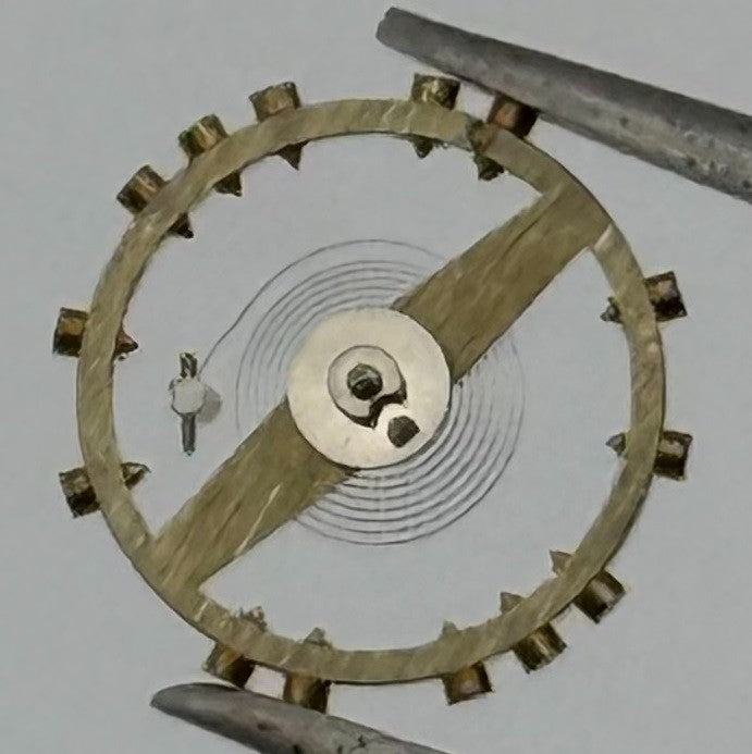 FEF 370 371 Balance Wheel Complete And Spring 176 Watch Movement Parts NOS