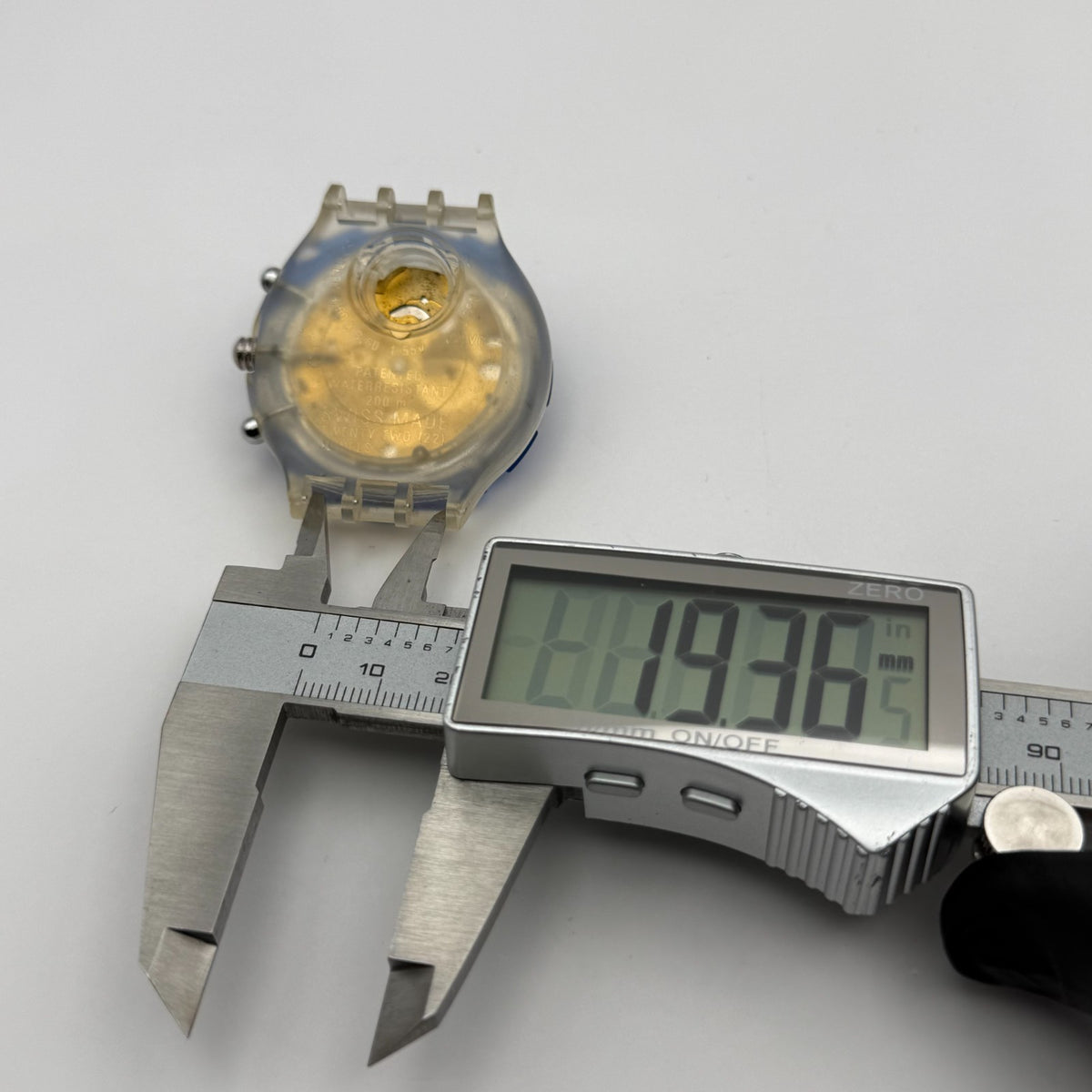 Vintage Swatch Aqua Chrono Watch SBK100 Silver Moon 1994 Swiss 45mm Parts Repair