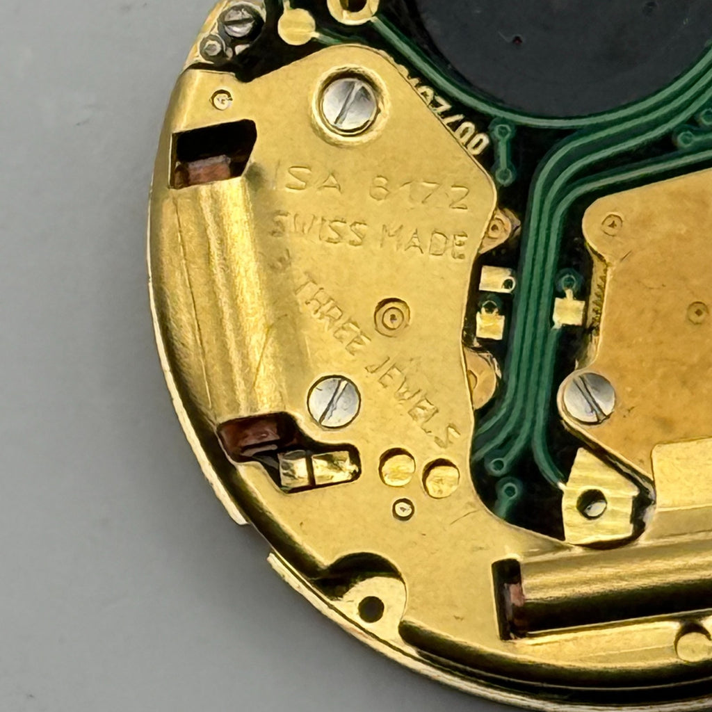 ISA 8172 Watch Movement - Quartz Date 3 Jewels - For Parts / Repair - 26.2mm