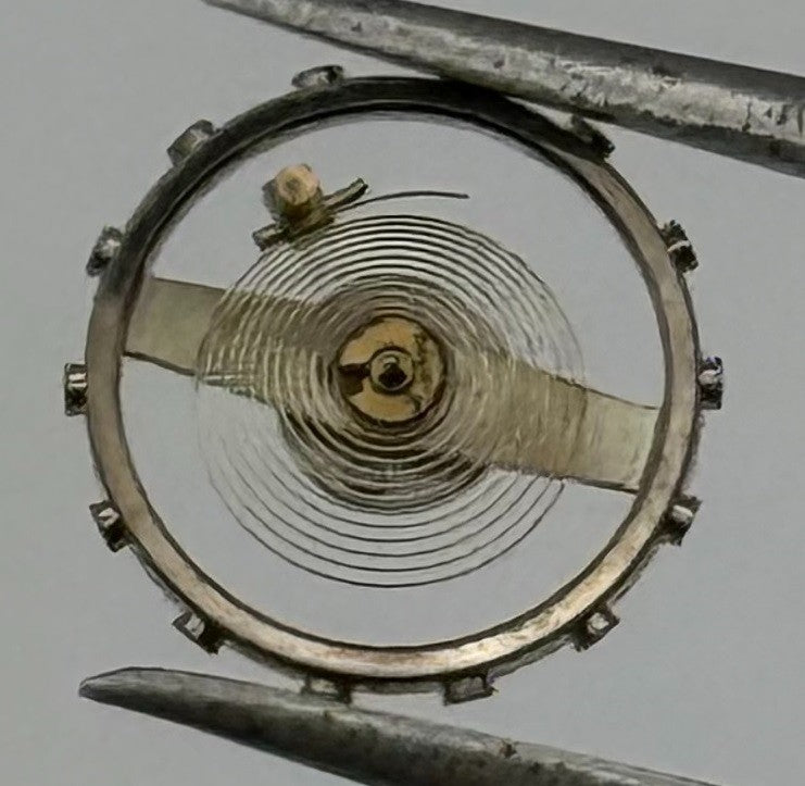 BFG 34 PL Balance Wheel Complete And Spring Watch Movement Parts Vintage NOS