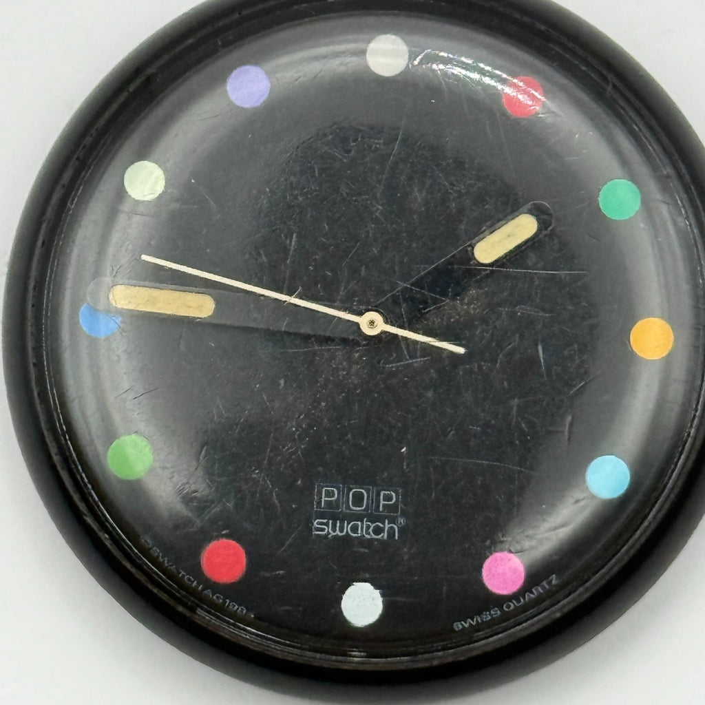 Vintage Swatch Pop Watch PWBB109 Rainbow Dots 1988 Swiss 39mm Parts Repair