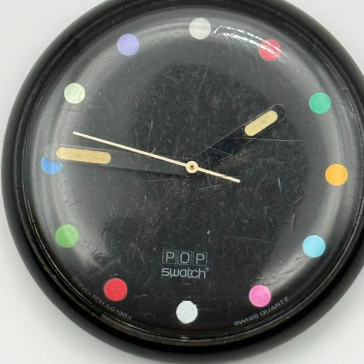 Vintage Swatch Pop Watch PWBB109 Rainbow Dots 1988 Swiss 39mm Parts Repair