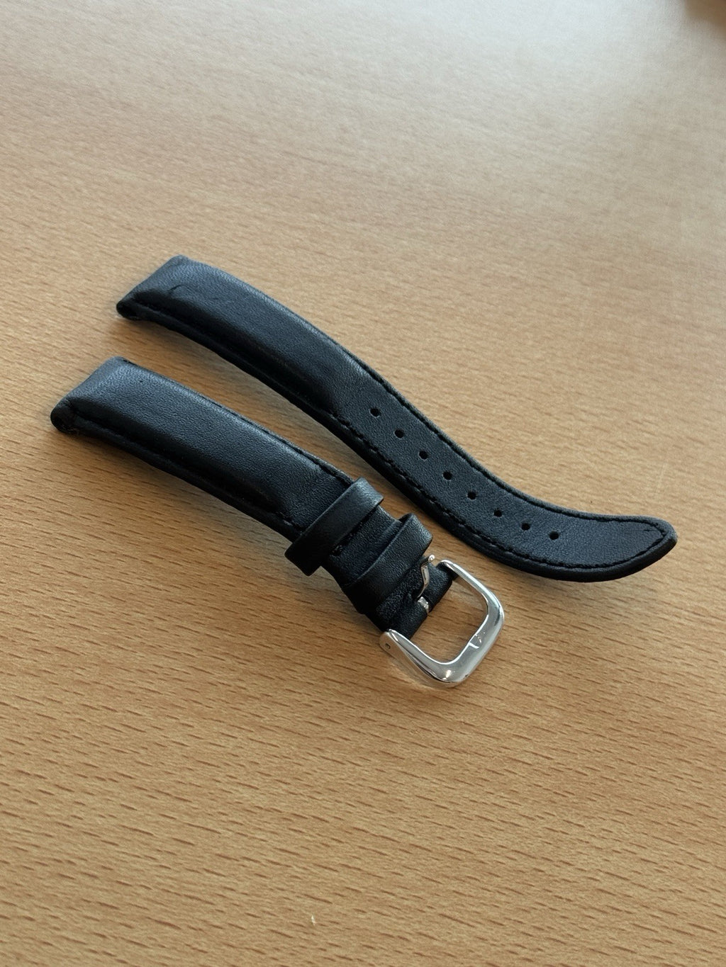 Seiko-Z 20 Swim Safe Water Resistant Black Watch Strap 19.6mm New Old Stock