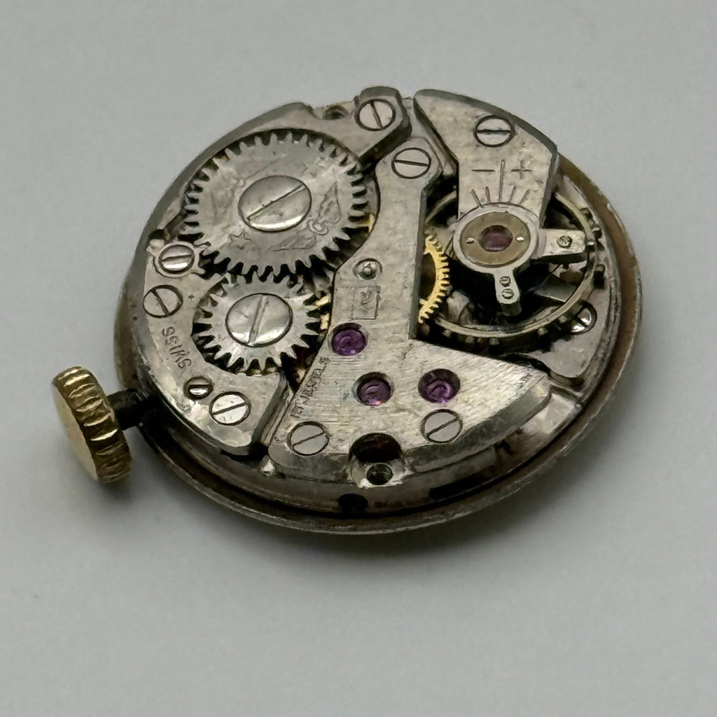 FHF 34 Watch Movement Rotary Ladies 15J Swiss Manual Wind Parts Repair 17.3mm