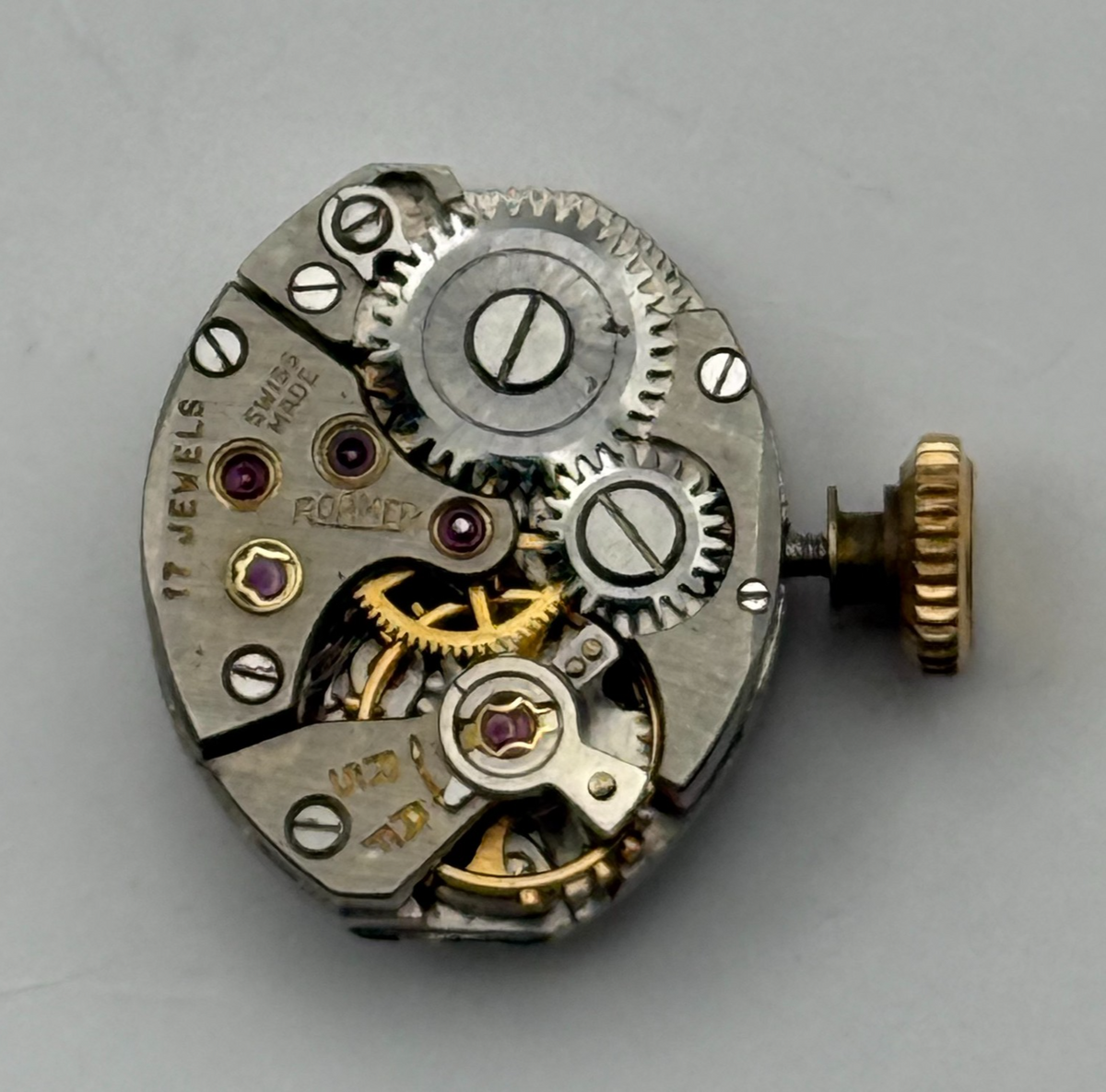 MST 389 Watch Movement Running Roamer 17 Jewels Manual Wind Parts Repair 13.1mm