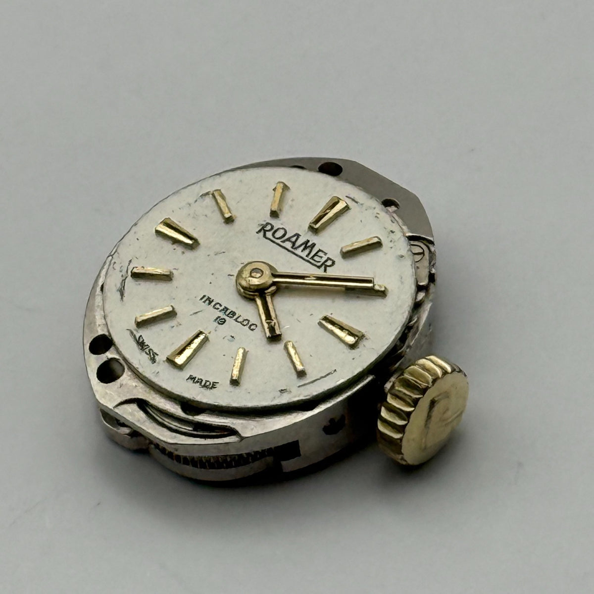 MST 466 Watch Movement Roamer 19 Jewels Swiss Manual Wind Parts Repair 13.1mm