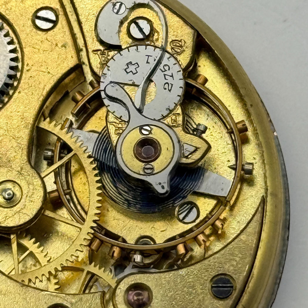 Zenith Pocket Watch Movement Open Face Patent 30751 October 18 1904 Parts 40.9mm