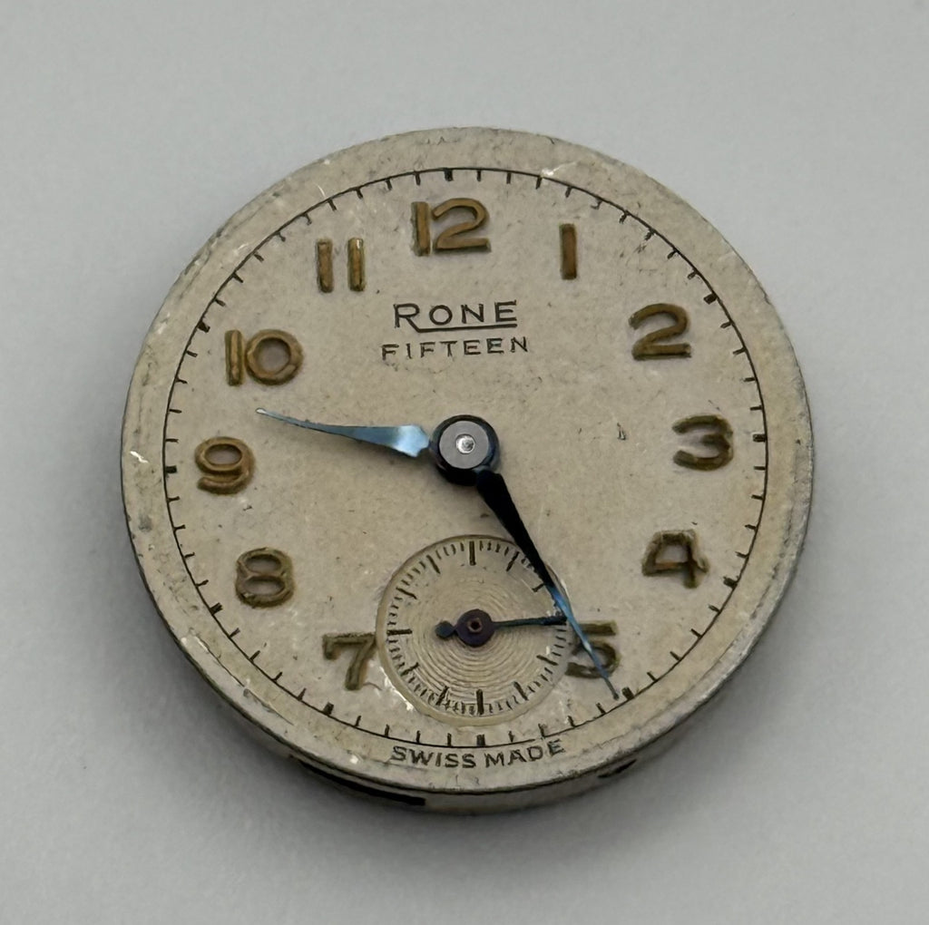 FHF 63 Watch Movement - Fontainemelon 63 - Rone - Running - For Parts / Repair