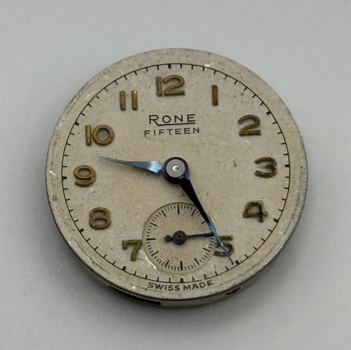 FHF 63 Watch Movement - Fontainemelon 63 - Rone - Running - For Parts / Repair