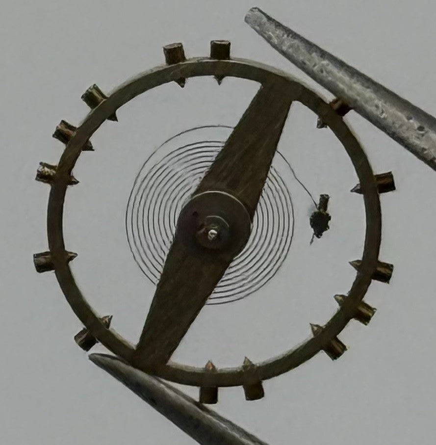 FHF 67 Balance Wheel Complete And Spring Renata 609 Watch Movement Parts NOS