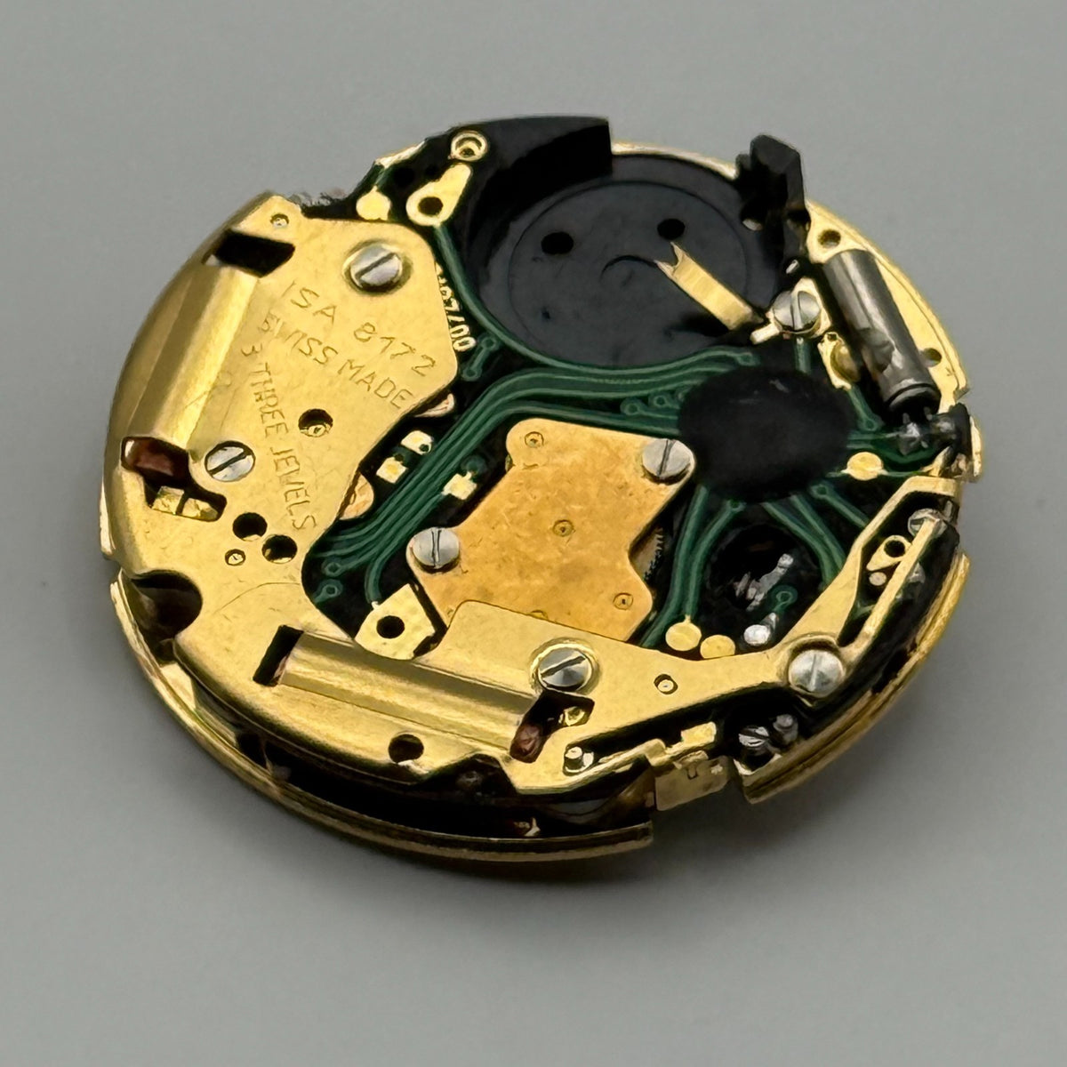 ISA 8172 Watch Movement - Quartz Date 3 Jewels - For Parts / Repair - 26.2mm