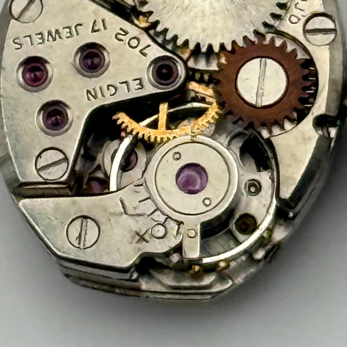 Elgin 702 Watch Movement Swiss 17 Jewels American Parts Repair 13.2mm