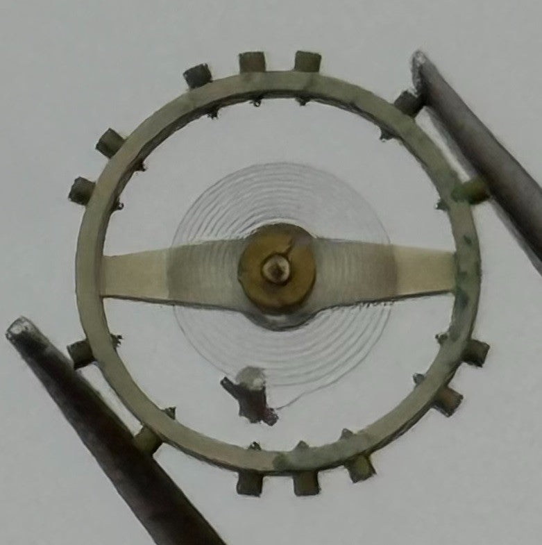 MST 381 Balance Wheel Complete And Spring 6¾ x8’’’ 69 Watch Movement Parts NOS